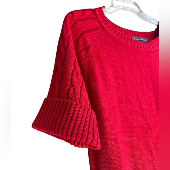 Red sweater dress by Jessica Howard size medium midi below the knee - Picture 4 of 12
